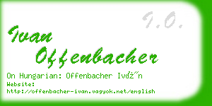 ivan offenbacher business card